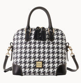 Dooney & Bourke Houndstooth Domed Satchel Handbag