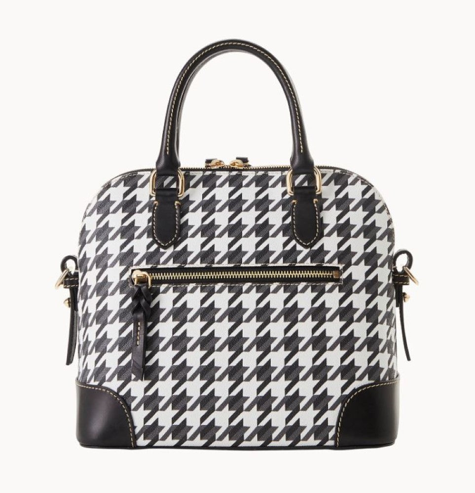 Dooney & Bourke Houndstooth Domed Satchel Handbag – ShopCGX