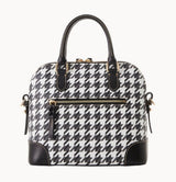Dooney & Bourke Houndstooth Domed Satchel Handbag
