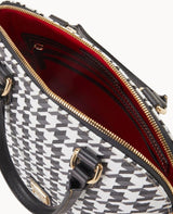 Dooney & Bourke Houndstooth Domed Satchel Handbag