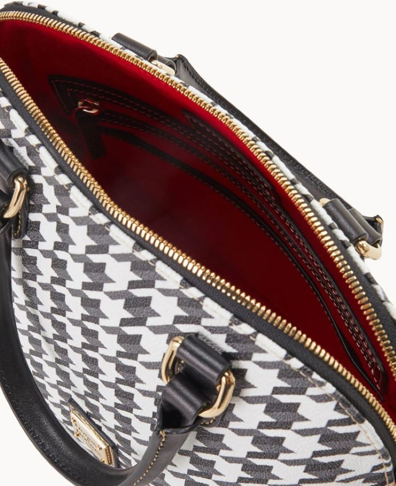 新品入荷 Dooney & Bourke Houndstooth Domed Satchel Handbag – ShopCGX 小物