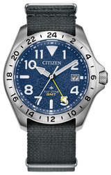 Citizen Mens Promaster Land GMT Eco-Drive Watch - Black Nylon Strap
