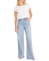 Billabong Womens Free Fall High-Waist Denim Flare Pants