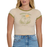 Billabong Womens Sunny Out Short Sleeve Cotton T-Shirt