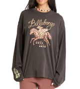 Billabong Womens Familiar Roads Long Sleeve Knit Graphic T-Shirt