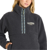 Billabong Womens Horizon Sherpa Mock Neck Half Zip Sweatshirt