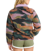Billabong Womens Switchback Sherpa Half Snap Fleece Pullover Sweatshirt