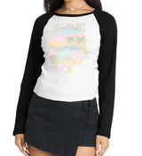 Billabong Womens Paradise Dream Cotton Long Sleeve Raglan T-Shirt