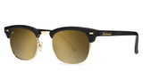 Knockaround Black Gold Brooklines Black Frame - Gold Mirrored Lens - Polarized Sunglasses
