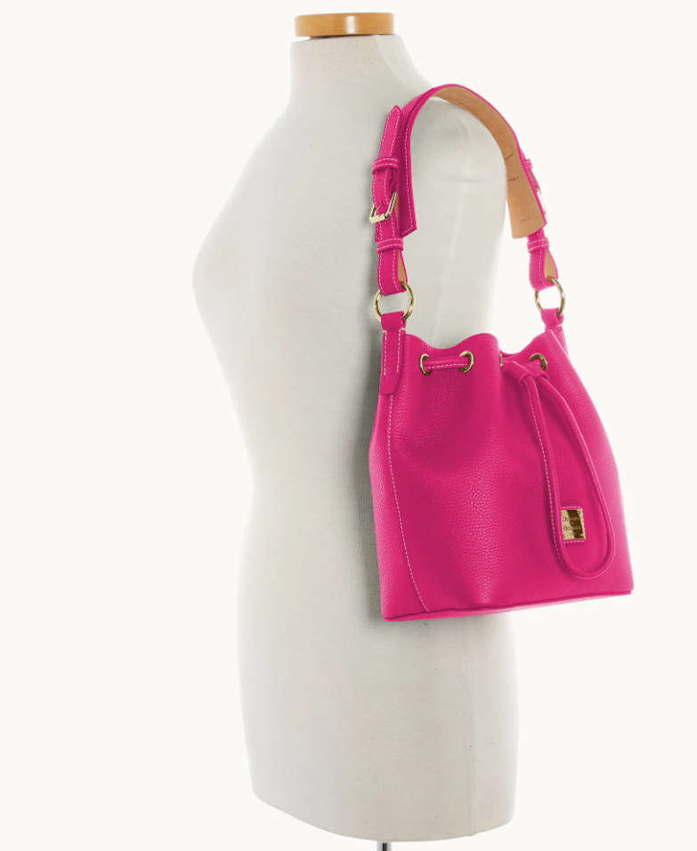 Dooney & Bourke Lucca Leather Small Drawstring Bucket Handbag
