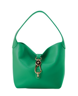Dooney & Bourke Lucca Leather Logo Lock Hobo Handbag