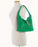 Dooney & Bourke Lucca Leather Logo Lock Hobo Handbag