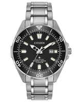 Citizen Mens Promaster Dive Super Titanium Watch - Silver-Tone Stainless Steel Bracelet