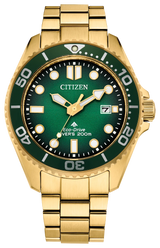 Citizen Mens Promaster Dive Watch - Gold-Tone Stainless Steel Bracelet