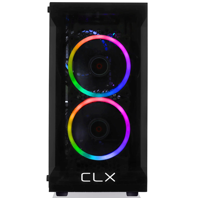 CLX SET Gaming Desktop - AMD Ryzen 7 5700X 3.4GHz 8-Core Processor, 16GB DDR4 Memory, Radeon RX 7600 8GB GDDR6 Graphics, 1TB SSD, 2TB HDD, WiFi, Windows 11 Home 64-bit