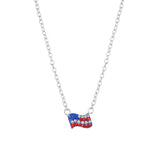 Athra Americana Flag Pendant Necklace