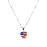 Athra Americana Heart Pendant Necklace