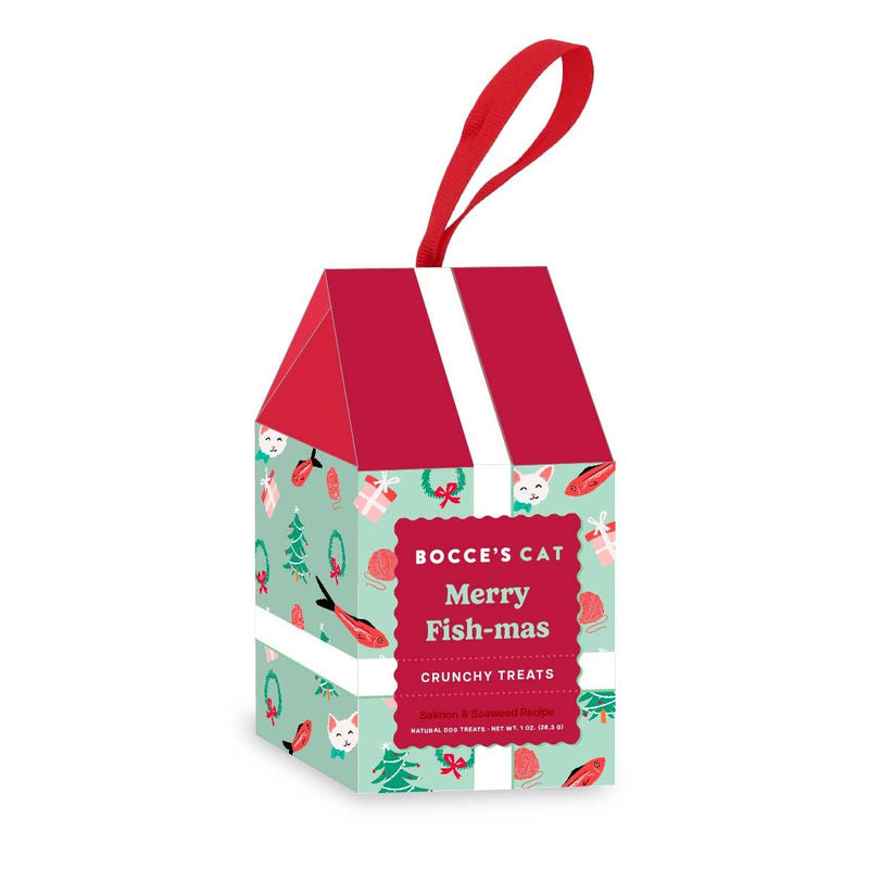 Bocce's Bakery Merry Fish-Mas Ornament Cat Treats - 1 oz.