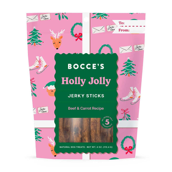 Bocce's Bakery Holly Jolly Jerky Sticks Dog Treats - 4 oz.