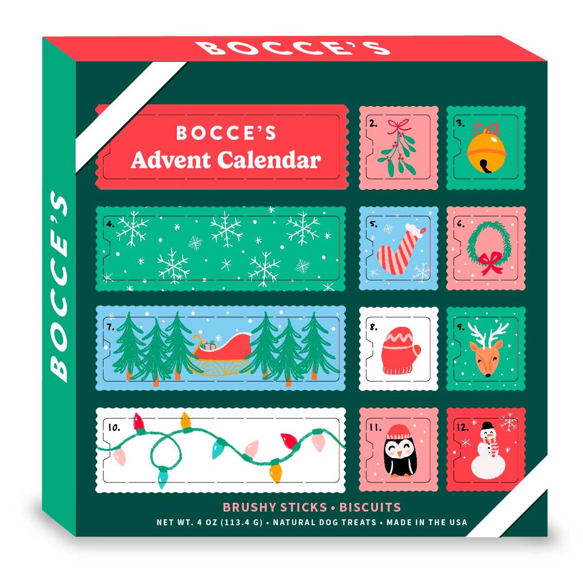 Bocce's Bakery Dog Treats 12 Day Advent Calendar - 3.5 oz