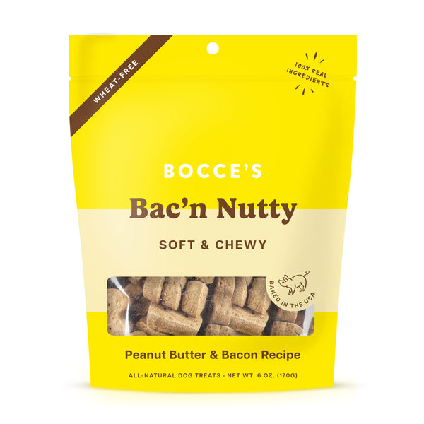 Bocce's Bakery Bac'N Nutty Soft & Chewy Dog Treats - 6 oz.