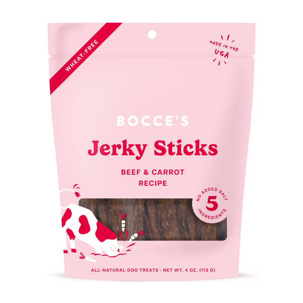 Bocce's Bakery Beef Grazers Jerky Sticks Dog Treats - 4 oz.