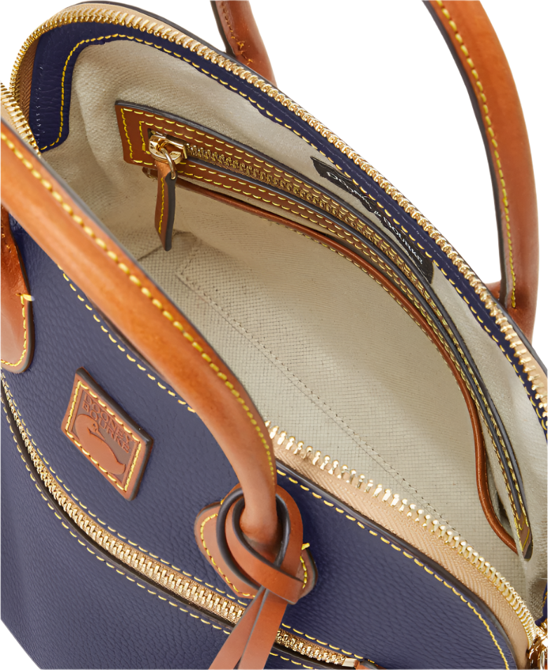 Dooney & Bourke Pebble Grain Domed Satchel Handbag