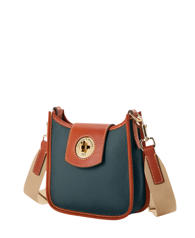 Dooney & Bourke Pebble Turnlock Messenger 20 Shoulder Handbag