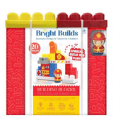 Bright Builds Fire Station Tower 20-Piece Building Blocks Toy Set
