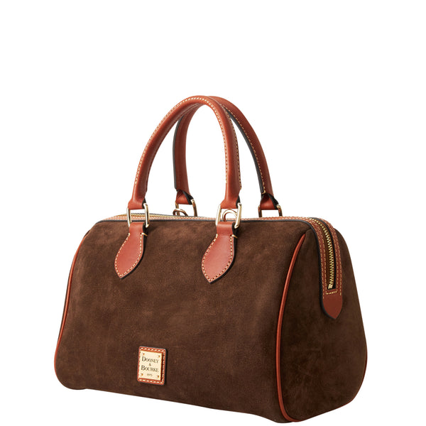 Dooney & Bourke Suede Barrel Satchel Handbag