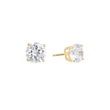 Athra Gold Crystal Stud Earrings
