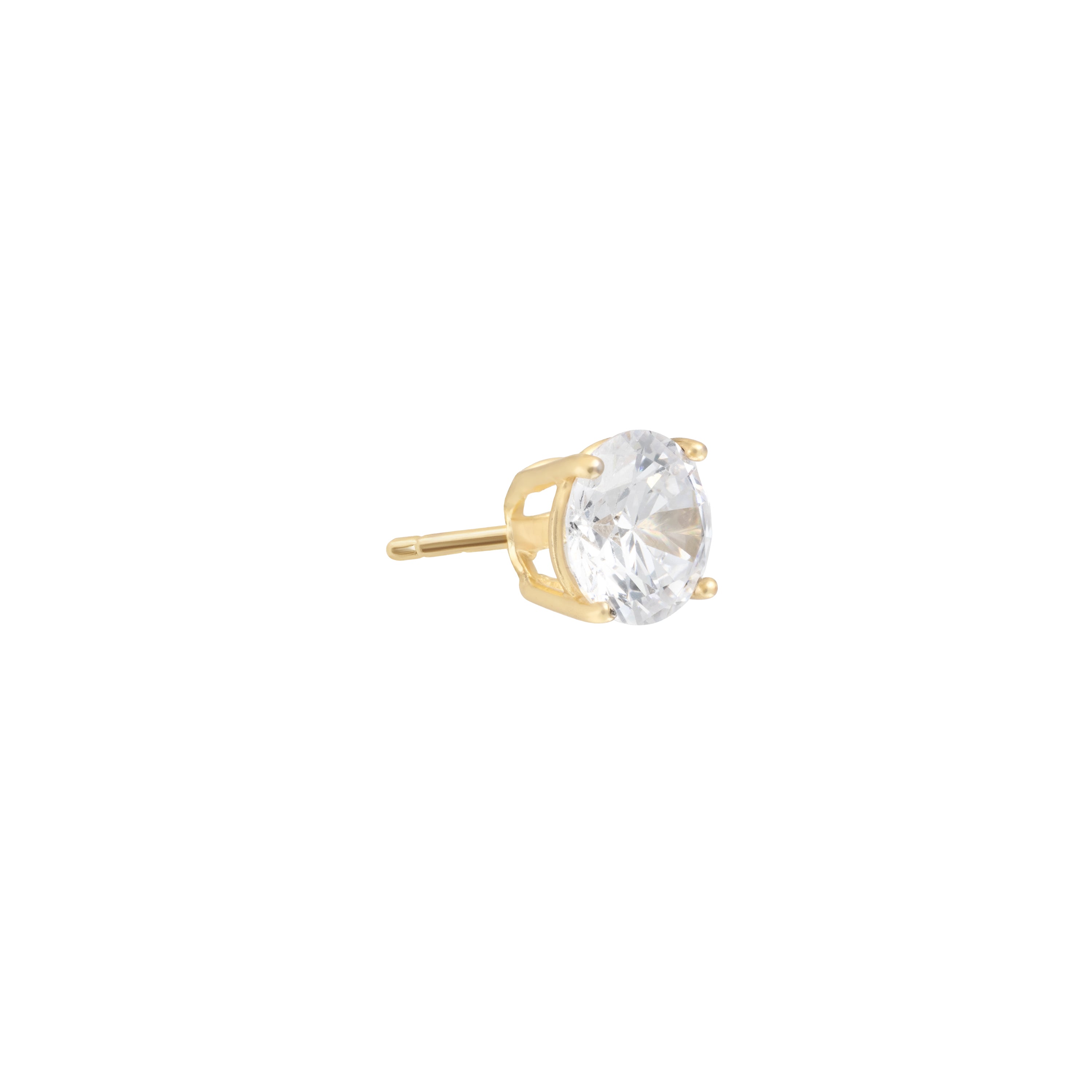 Athra Gold Crystal Stud Earrings
