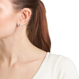 Athra Gold Crystal Stud Earrings
