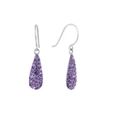 Athra Purple Pave Drop Earrings