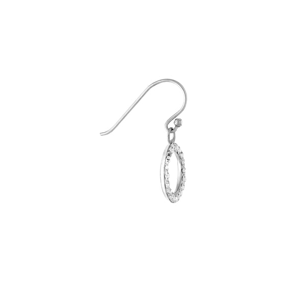 Athra Silver Circle Drop Earrings