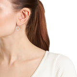 Athra Silver Circle Drop Earrings
