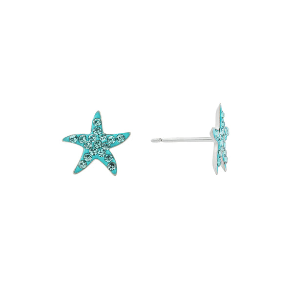 Athra Blue Starfish Stud Earrings