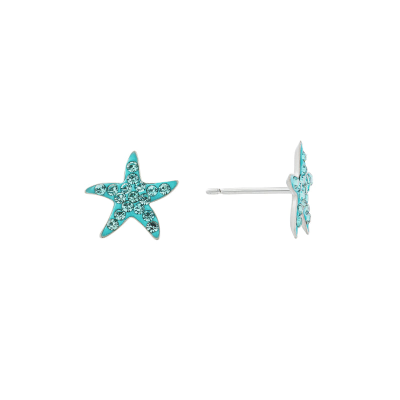 Athra Blue Starfish Stud Earrings