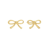 Athra Gold Bow Stud Earrings