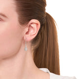 Athra Silver Crystal Pave Teardrop Earrings