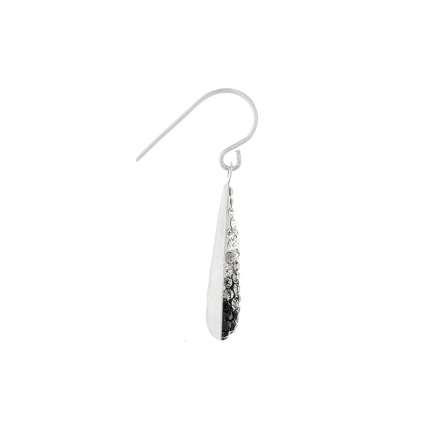 Athra Ombre Black Pave Teardrop Earrings