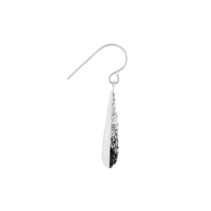 Athra Ombre Black Pave Teardrop Earrings