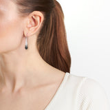 Athra Ombre Black Pave Teardrop Earrings