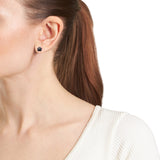 Athra Black Paw Stud Earrings