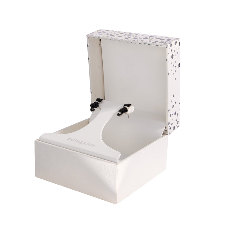 Athra Black Cat Stud Earrings