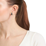 Athra Black Cat Stud Earrings