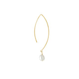 Athra Gold Pearl Drop Earrings
