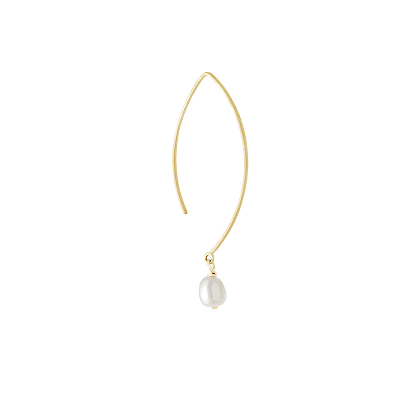 Athra Gold Pearl Drop Earrings