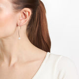 Athra Gold Pearl Drop Earrings