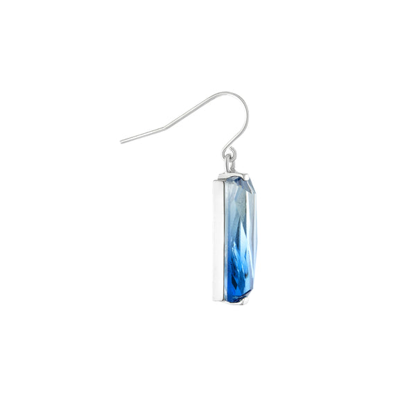 Athra Ombre Blue Rectangular Drop Earrings